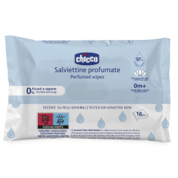 Вологі салфетки із екстрактом лотоса Chicco, 16 шт. (12050.20)