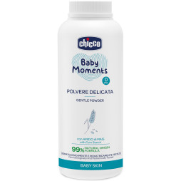 Деликатная присыпка с кукурузным крахмалом Chicco Baby Moments, 130 г, 12800.00