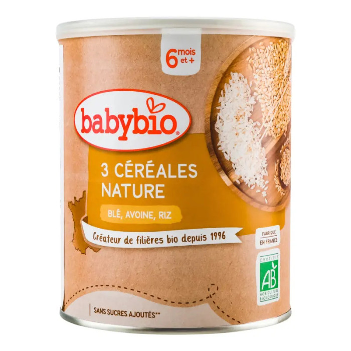 Каша злакова BabyBio з пшеницею, вівсом та рисом 220 г, 50018 | KIOSK для МАМ