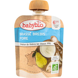 Органічні молочні пюре Babybio з овечого молока з грушею 85 г, 54091