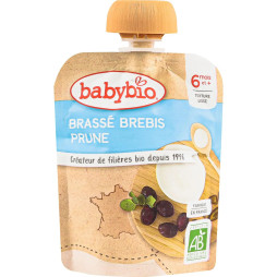 Органічне молочне пюре Babybio з овечого молока зі сливою 85 г, 54090