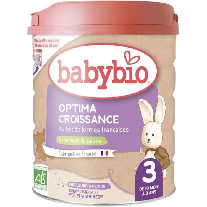 Органічна молочна суміш BabyBio Optima 3, 800 г, для дітей від 10 міс, 58033 | KIOSK для МАМ