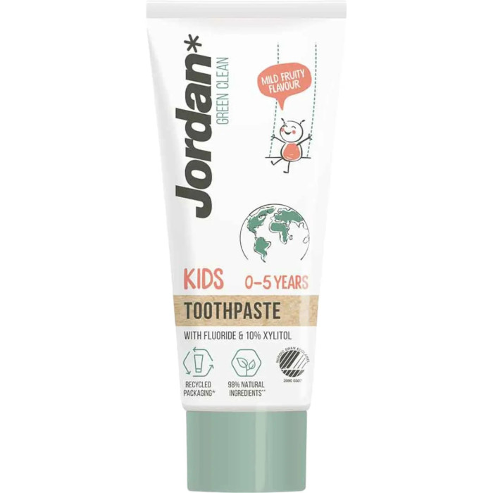 Дитяча зубна паста Jordan Green Clean з фтором та ксилітом 50 мл (57000097) | KIOSK для МАМ
