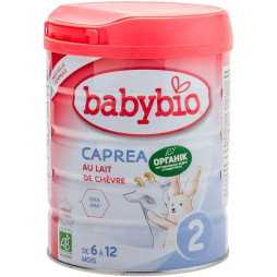 Органічна молочна суміш BabyBio Caprea 2 на козячому молоці 800 г, 6-12 місяців, 58052