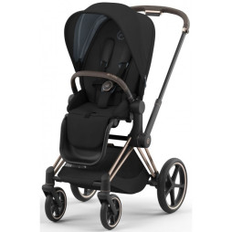 Коляска Cybex Priam Sepia Black шасі Rosegold 4.0, 518-02