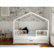 Детская кровать-домик Dream Nest Snow 160x80 см с двумя защитными бортиками (кровать Монтессори) | Дитячі меблі Bellamy в Україні