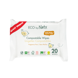 Органічні серветки Eco by Naty без запаху для подорожей, 20 шт., з народження
