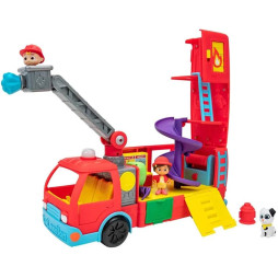 CoComelon Ігровий набір Feature Vehicle Deluxe Transforming Fire Truck Пожежна машина-трансформер з аксесуарами, CMW0220