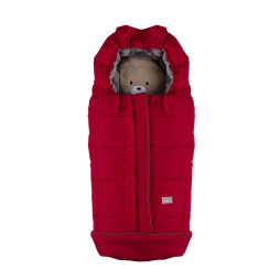 Зимовий конверт Nuvita 9605 Cuccioli Junior Ведмедик, червоний з сірим (NV9605CUCCIOLOJRRED)