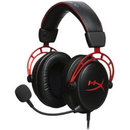 Гарнітура ігрова HyperX Cloud Alpha, mini-jack/dual 3.5мм, 1.2м/2м чорно-червоний