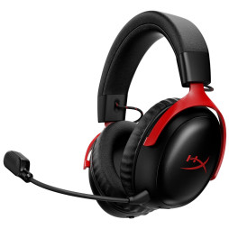 Гарнітура ігрова HyperX Cloud III S, WL/USB-A/USB-C, чорно-червоний, A59Z0AA