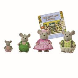 Набір фігурок Li'l Woodzeez Сім'я Мишей 4од, книжка EN, 6003M