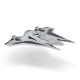 Star Wars Ігрова колекційна фігурка Medium Vehicle Транспорт та фігурка Kom'rk-Class Mandalorian Starfighter 12.5см, арт.erc1-SWJ0019 