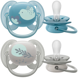 Пустушка Avent Ultra Soft, 6-18 міс., дизайн нейтральний, 2 шт.