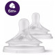 Соска Avent Natural 6міс+, силіконова, Природний потік, для густої їжі, 2шт, SCY966/02