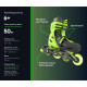 Роликові ковзани Neon Inline, розмір 30-33, зелений, арт.erc1-NT07G4 