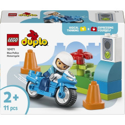 Конструктор LEGO DUPLO Town Синій поліцейський мотоцикл, 10471