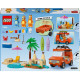 Конструктор LEGO Bluey Пляж і сімейна поїздка на автомобілі Блуї, 11202