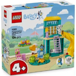 Конструктор LEGO Bluey Веселощі з Блуї та Хлоєю на ігровому майданчику, 11201