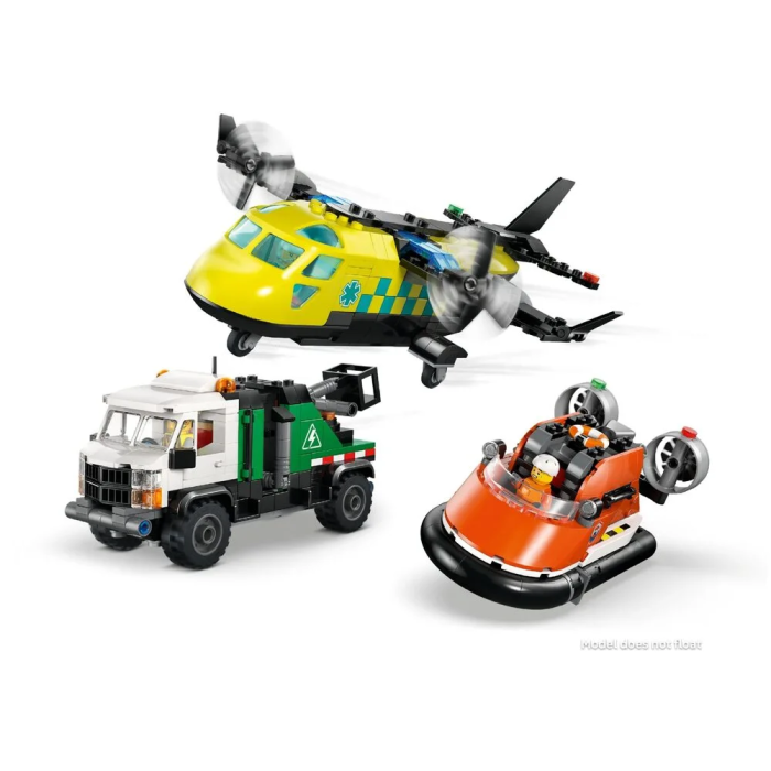 Конструктор LEGO City Ремікс літака, вантажівки та судна на повітряній подушці, 60505-
