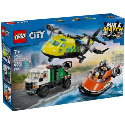 Конструктор LEGO City Ремікс літака, вантажівки та судна на повітряній подушці, 60505-