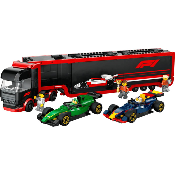 Конструктор LEGO City Вантажівка F1 з автомобілями RB20 та AMR24