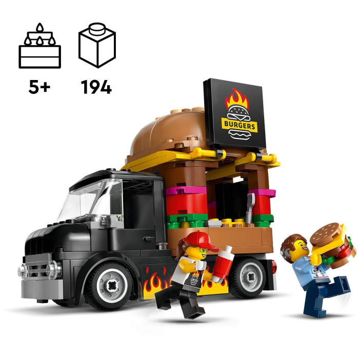 Конструктор LEGO City Вантажівка з гамбургерами, 60404