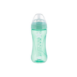 Пляшечка для годування Nuvita Mimic Cool, антиколікова, 330 мл, зелений (NV6052GREEN)
