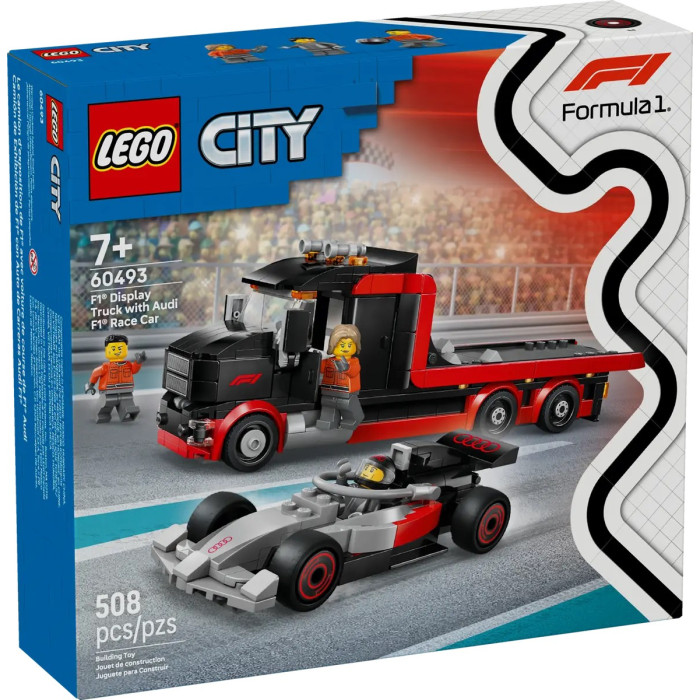 Конструктор LEGO City Вантажівка для демонстрації F1 із перегоновим автомобілем Audi F1 | KIOSK для МАМ