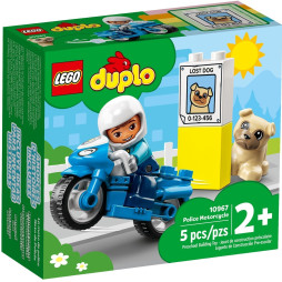 Конструктор LEGO DUPLO Поліцейський мотоцикл, 5 деталей (10967)