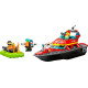 Конструктор LEGO City Човен пожежної бригади, 144 деталей (60373)