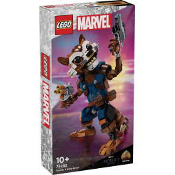 Конструктор LEGO Super Heroes Marvel Ракета й малюк Ґрут 566 деталі (76282)