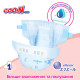 Підгузки GOO.N Plus для дітей 4-8 кг (розмір S, на липучках, унісекс, 62 шт)