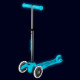 Самокат MICRO серії "Mini Deluxe Glow LED" – ЛЬОДОВИК АКВА (до 50 kg, 3-х колісний, світло), MMD218