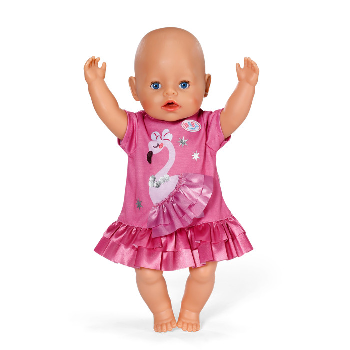 Одяг для ляльки BABY BORN – СУКНЯ З ФЛАМІНГО (43 см), 839423