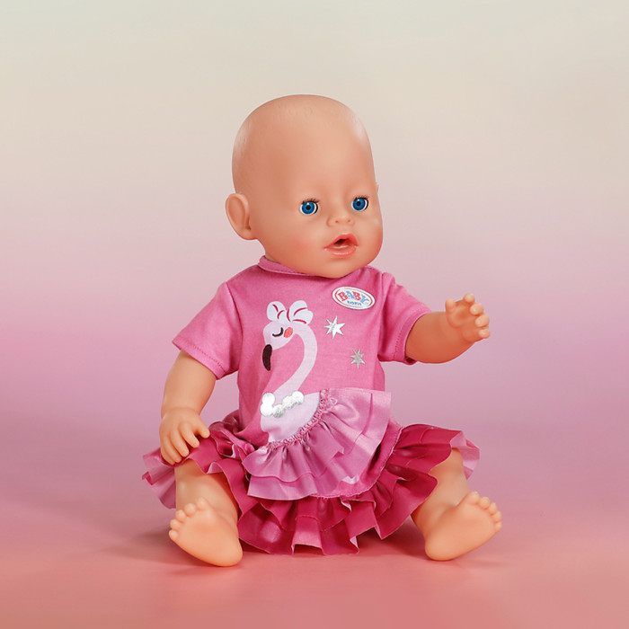 Одяг для ляльки BABY BORN – СУКНЯ З ФЛАМІНГО (43 см), 839423