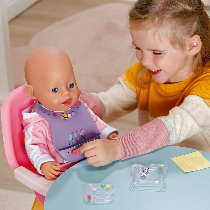 Нагрудник для ляльки BABY BORN серії "Pinplay" – СТИЛЬНЕ ГОДУВАННЯ, 837221