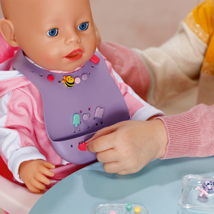 Нагрудник для ляльки BABY BORN серії "Pinplay" – СТИЛЬНЕ ГОДУВАННЯ, 837221