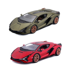 Автомодель - LAMBORGHINI SIÁN FKP 37 (асорті зелений металік, червоний металік, 1:24), арт. 18-21099