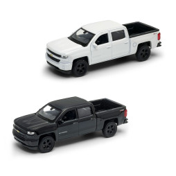 Автомодель - CHEVROLET SILVERADO 2017 (перламутрово-білий, чорний), арт. 250381W