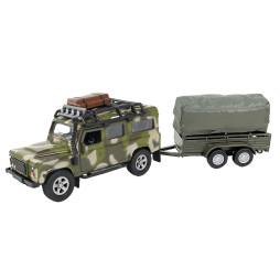 Ігровий набір – LAND ROVER DEFENDER MІЛІТАРІ (з причепом), арт. 520027.270
