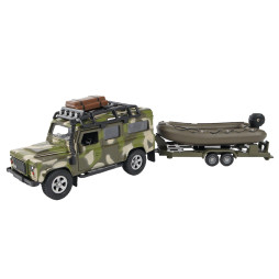 Ігровий набір – LAND ROVER DEFENDER MІЛІТАРІ (з човном), арт. 520191.270