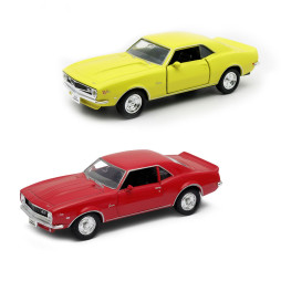Автомодель - CHEVROLET CAMARO Z28 1968 (червоний, жовтий), арт. 250384W