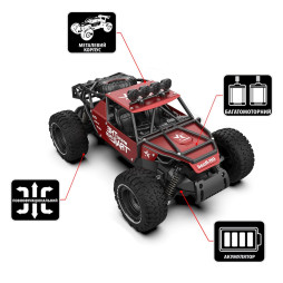 Автомобіль OFF-ROAD CRAWLER з р/к - RACE (матовий червоний, метал. корпус, акум.6V, 1:14) SL-309RHMR