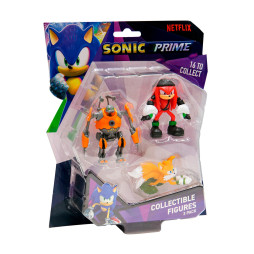 Набір ігрових фігурок SONIC PRIME – ЕҐФОРСЕР, НАКЛЗ, ТЕЙЛЗ (3 фiгурки, 6,5 cm), SON2020A
