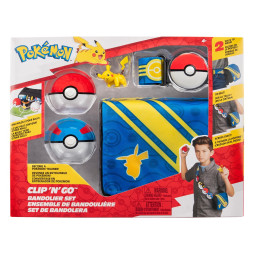 Ігровий набір POKEMON W5 - СПОРЯДЖЕННЯ ТРЕНЕРА ПІКАЧУ (2 покеболи, пояс, фігурка, сумка для м'ячів), PKW3649