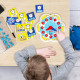 Навчальний ігровий набір серії "Play Montessori" - ПЕРШИЙ ГОДИННИК (стрілки, 24 фішки, картки), 0624-Q