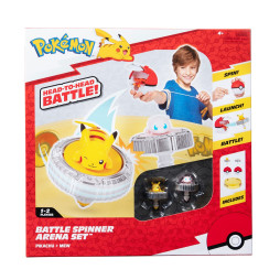 Ігровий набір POKEMON - ПОДВІЙНИЙ БАТЛ ПІКАЧУ ТА М'Ю (2 спінера, 2 покебола, арена), PKW4403
