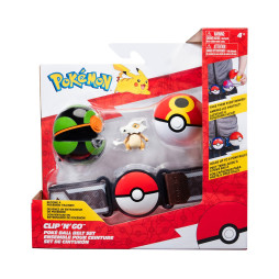 Ігровий набір POKEMON W15 - ПОЯС З ПОКЕБОЛАМИ КУБОН (пояс, 2 покеболи, ігрова фігурка), PKW3644