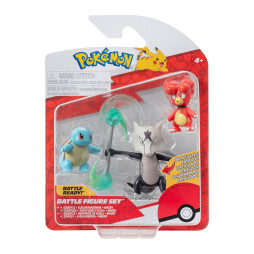 Набір ігрових фігурок POKEMON W19 - МАГБІ, СКВІРТЛ, АЛОЛА МАРОВАК, PKW3600